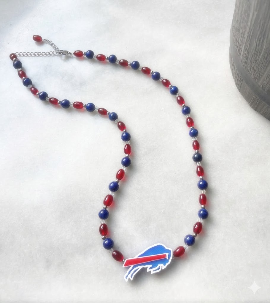 Buffalo Bills Lapis Lazuli Sports Necklace