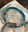Solid Colorful Blue Apatite Stretch Bracelet