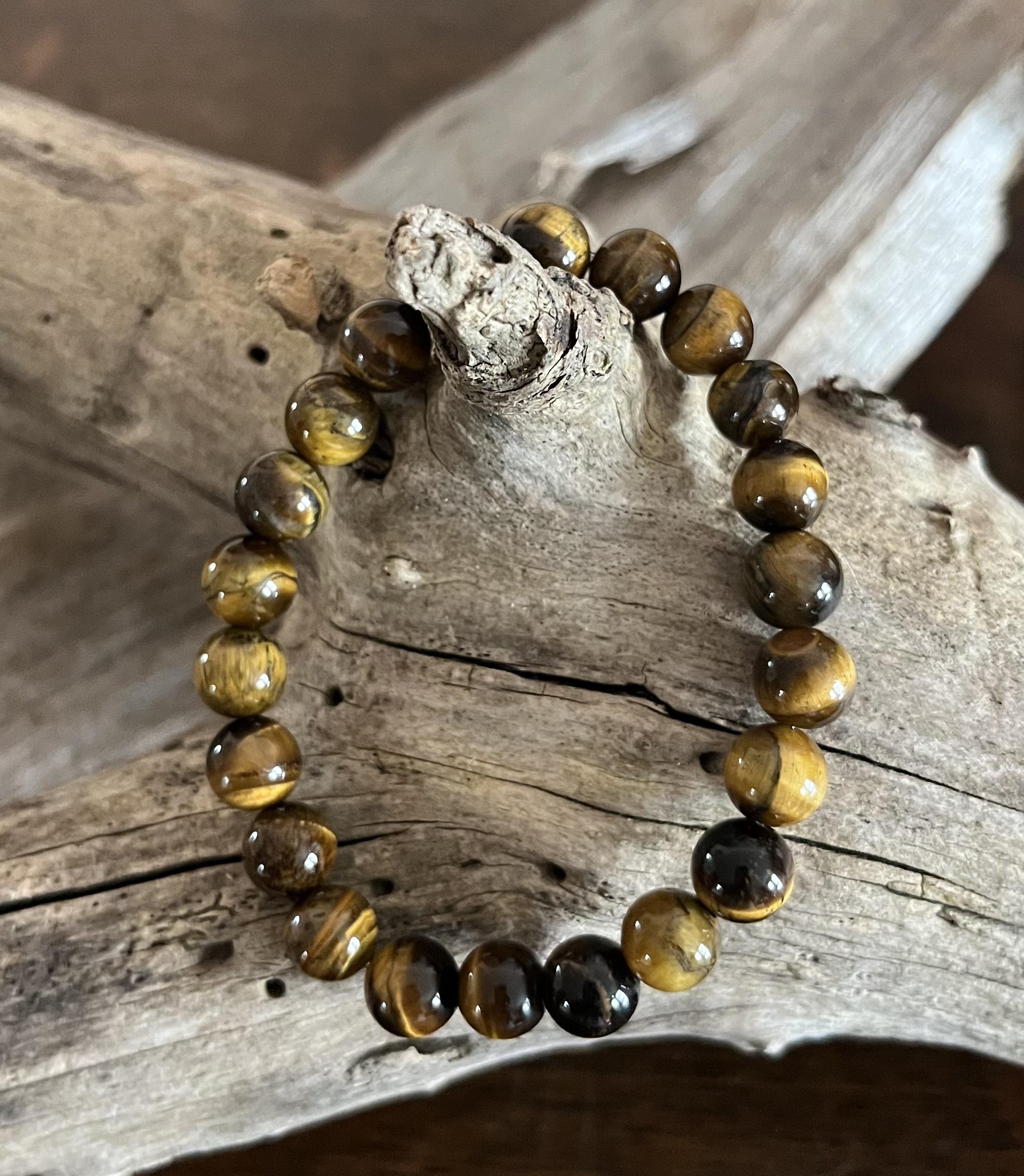 Genuine Solid Tiger's Eye Stretch Bracelet
