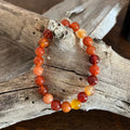 Solid Carnelian Stretch Bracelet - Sm to Med
