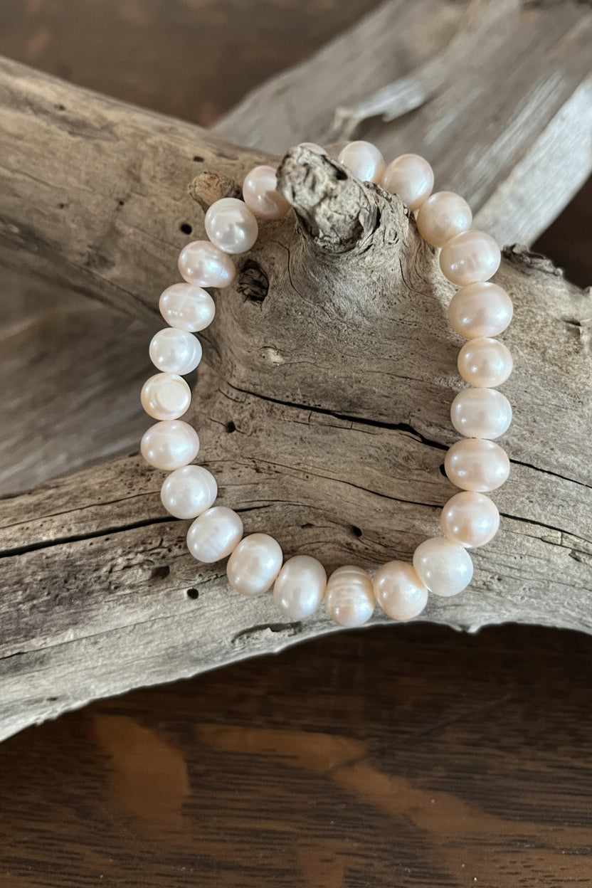 Genuine Cultured Pearl Stretch Bracelet