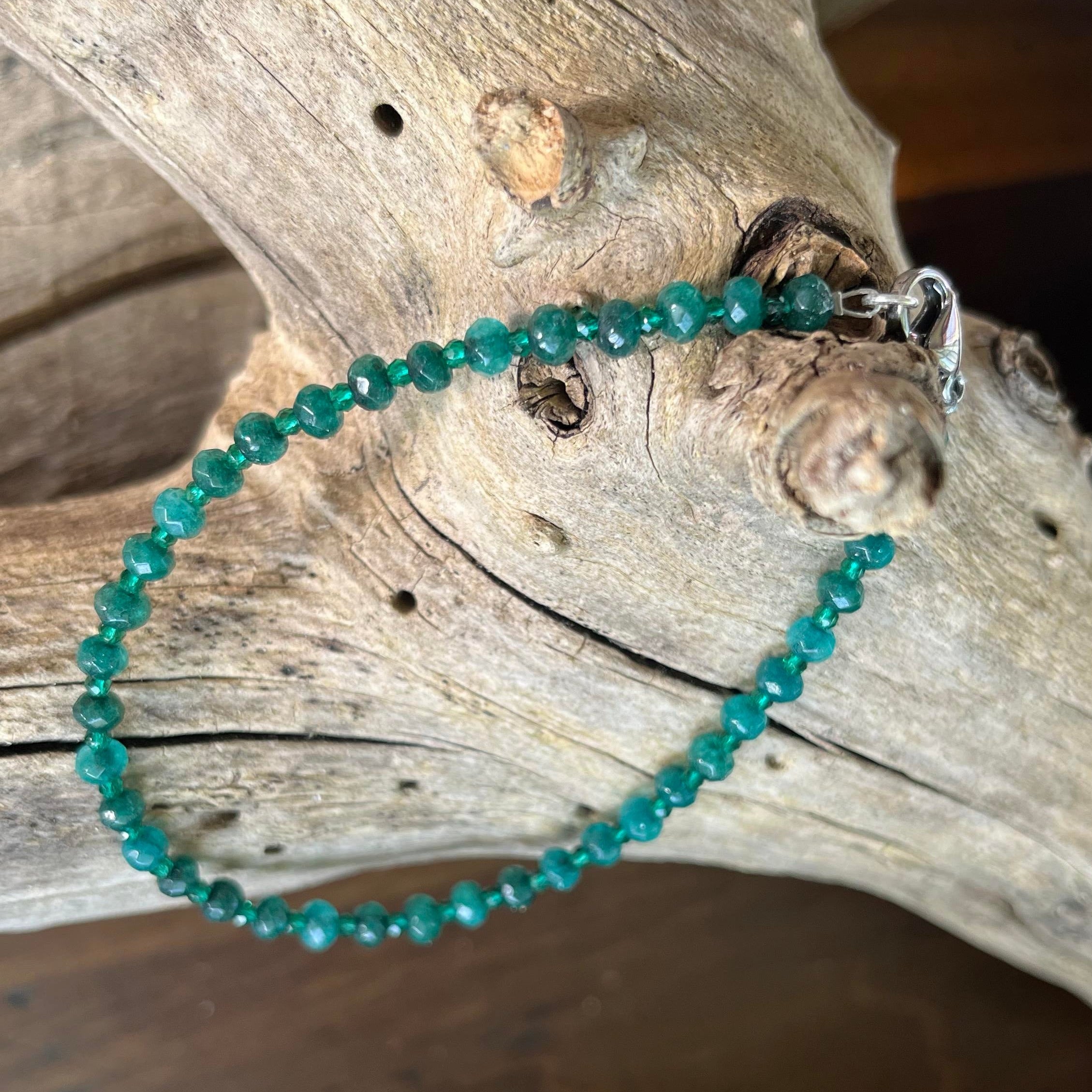 Genuine Emerald Faceted Bracelet