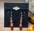 Goldstone & Silver Drop Earrings