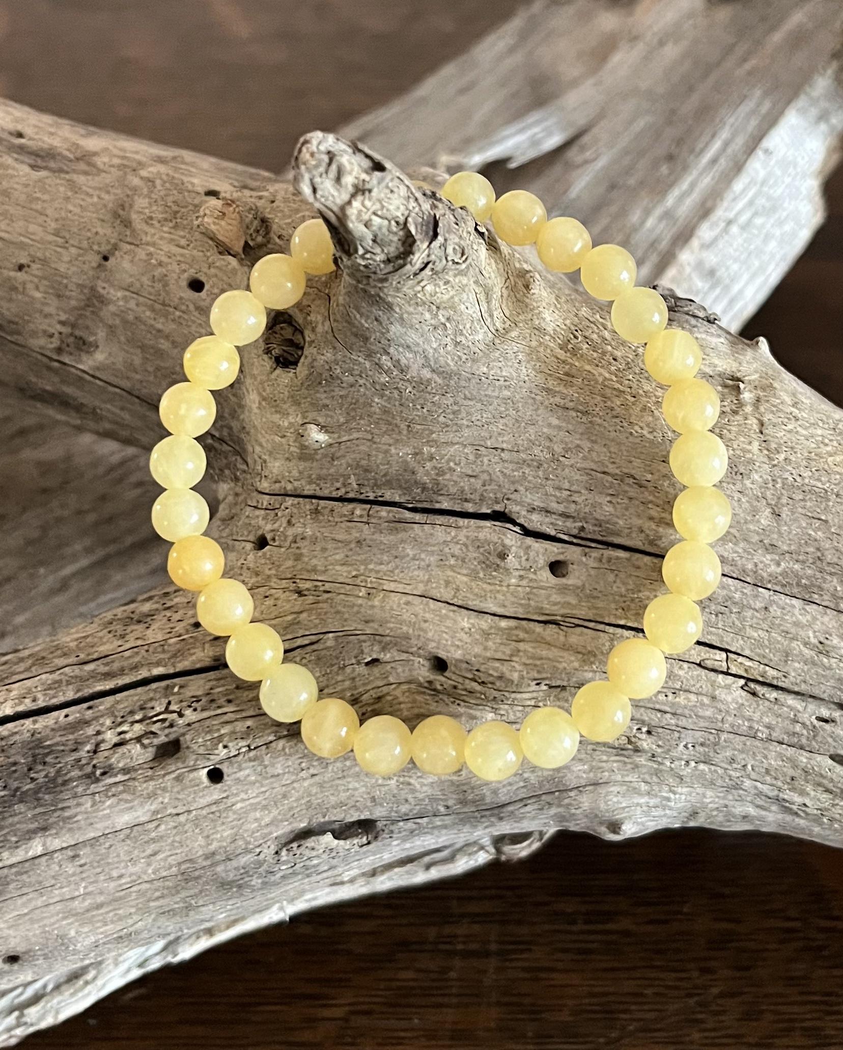 Genuine Lemon Jade Stretch Bracelet