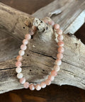 Genuine Rhodochrosite Peach Toned Stretch Bracelet